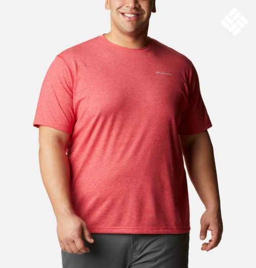 Men's Columbia Thistletown Park Crew T Shirts Red | Plus Size CA-L65AC